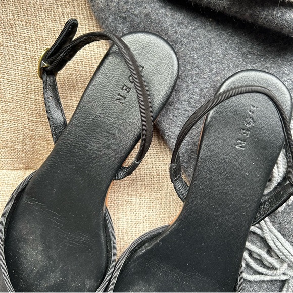 Doen Sz 37 Suede Renata Slingback Sandal Black - Picture 4 of 9